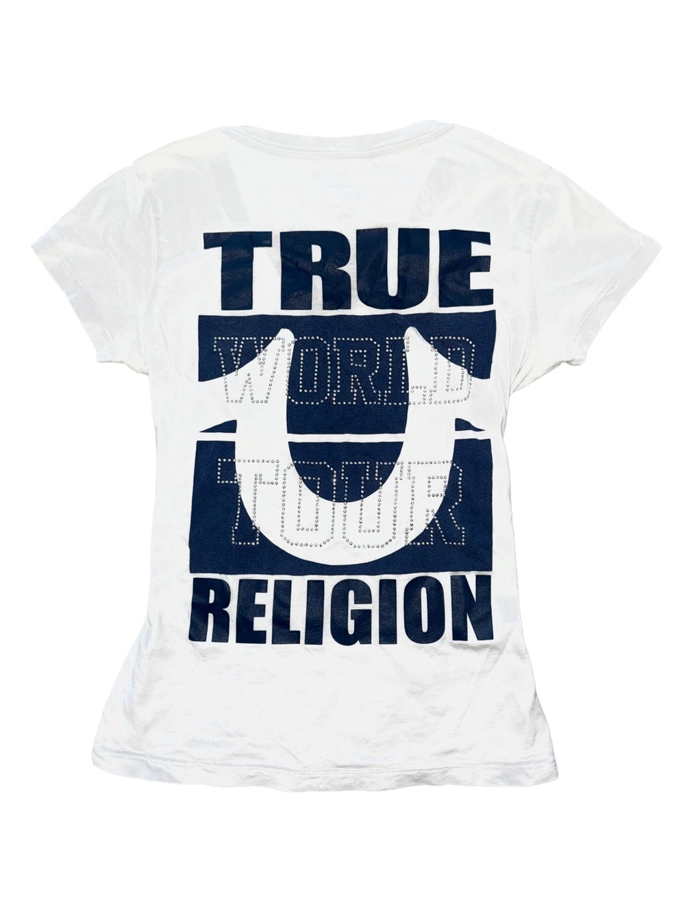 True Religion white 'TRUE WORLD TOUR RELIGION’